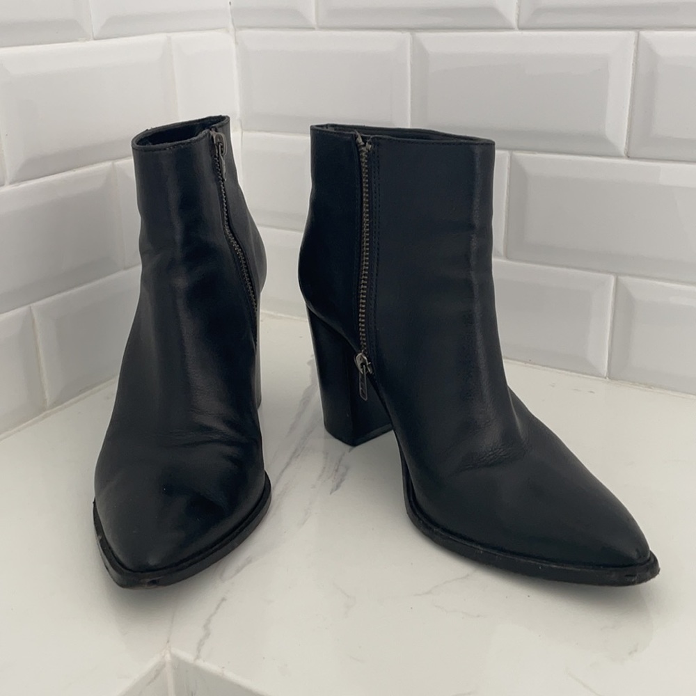 AllSaints Black Leather Ankle Boots